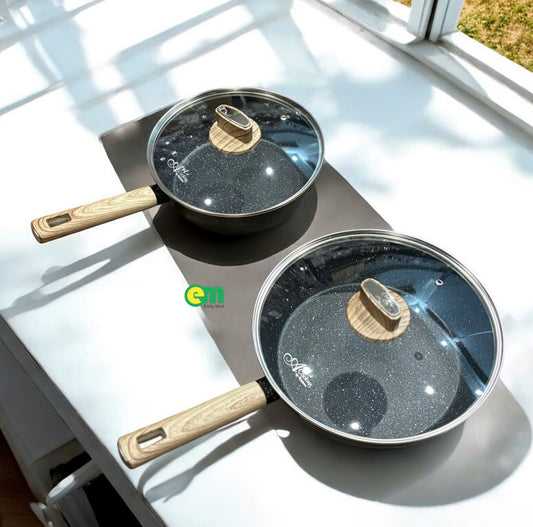 CHẢO CHỐNG DÍNH SÂU LÒNG ZEBRA - CÓ NẮP KÍNH