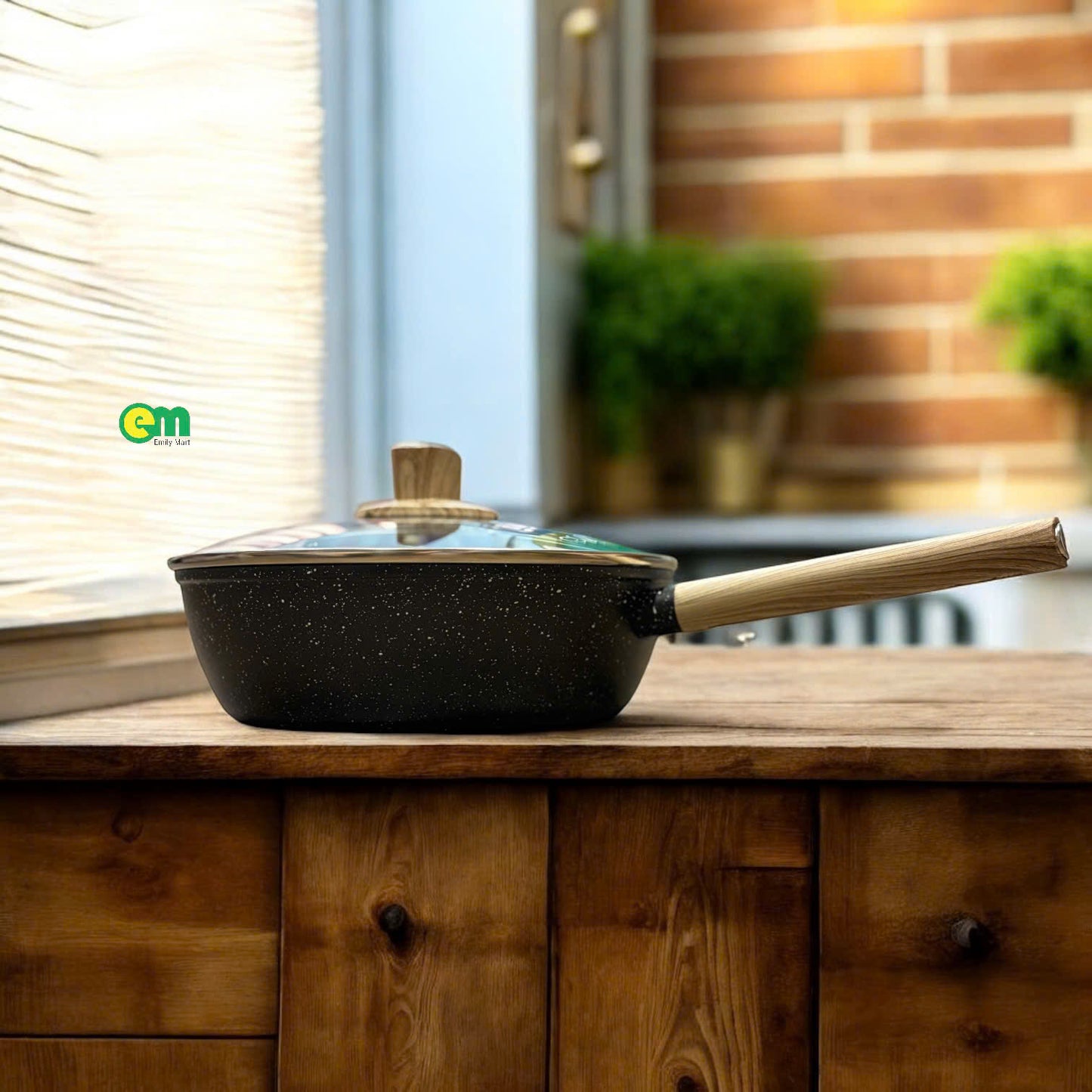 CHẢO CHỐNG DÍNH SÂU LÒNG ZEBRA - CÓ NẮP KÍNH