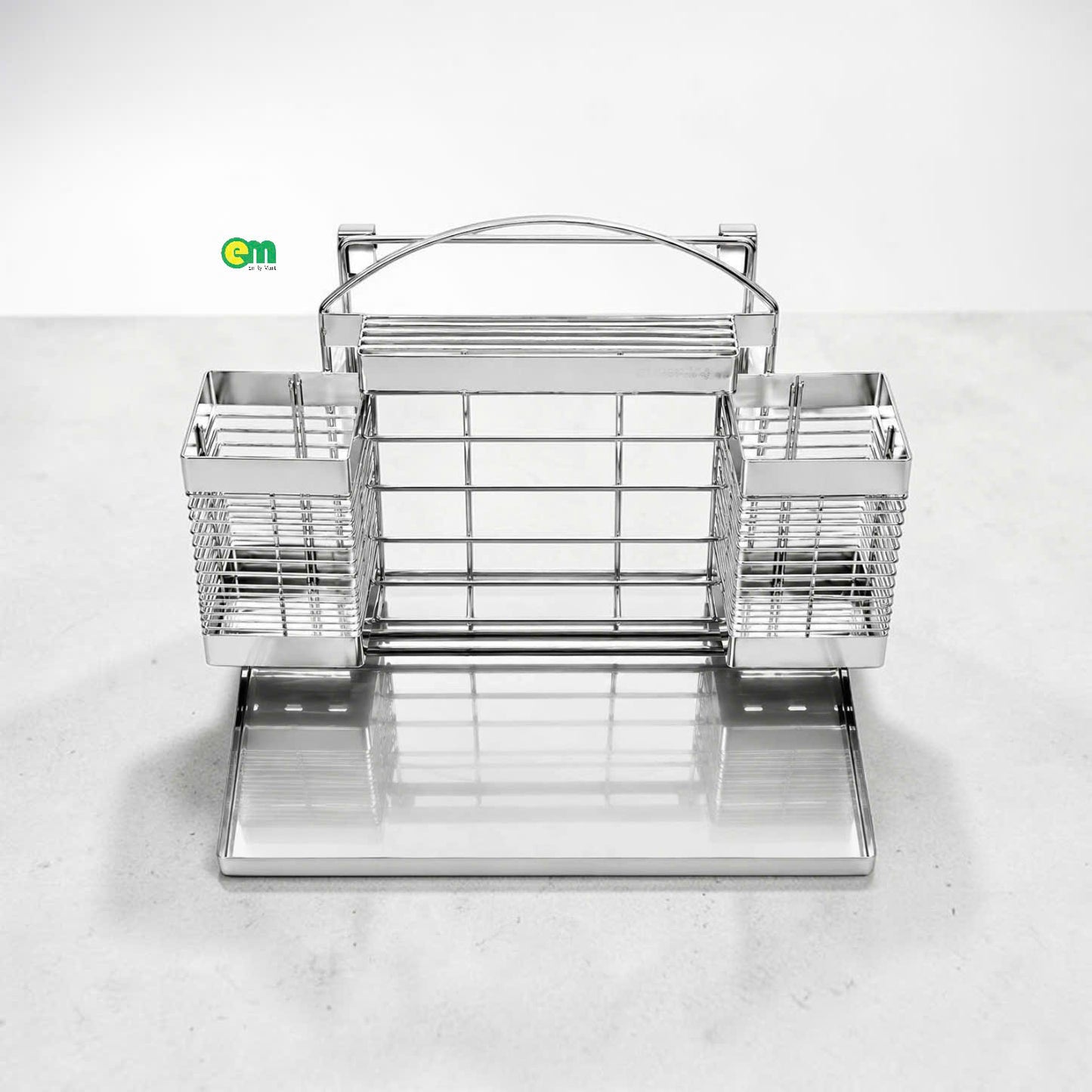 KỆ DAO THỚT INOX 304 CÓ KHAY HỨNG
