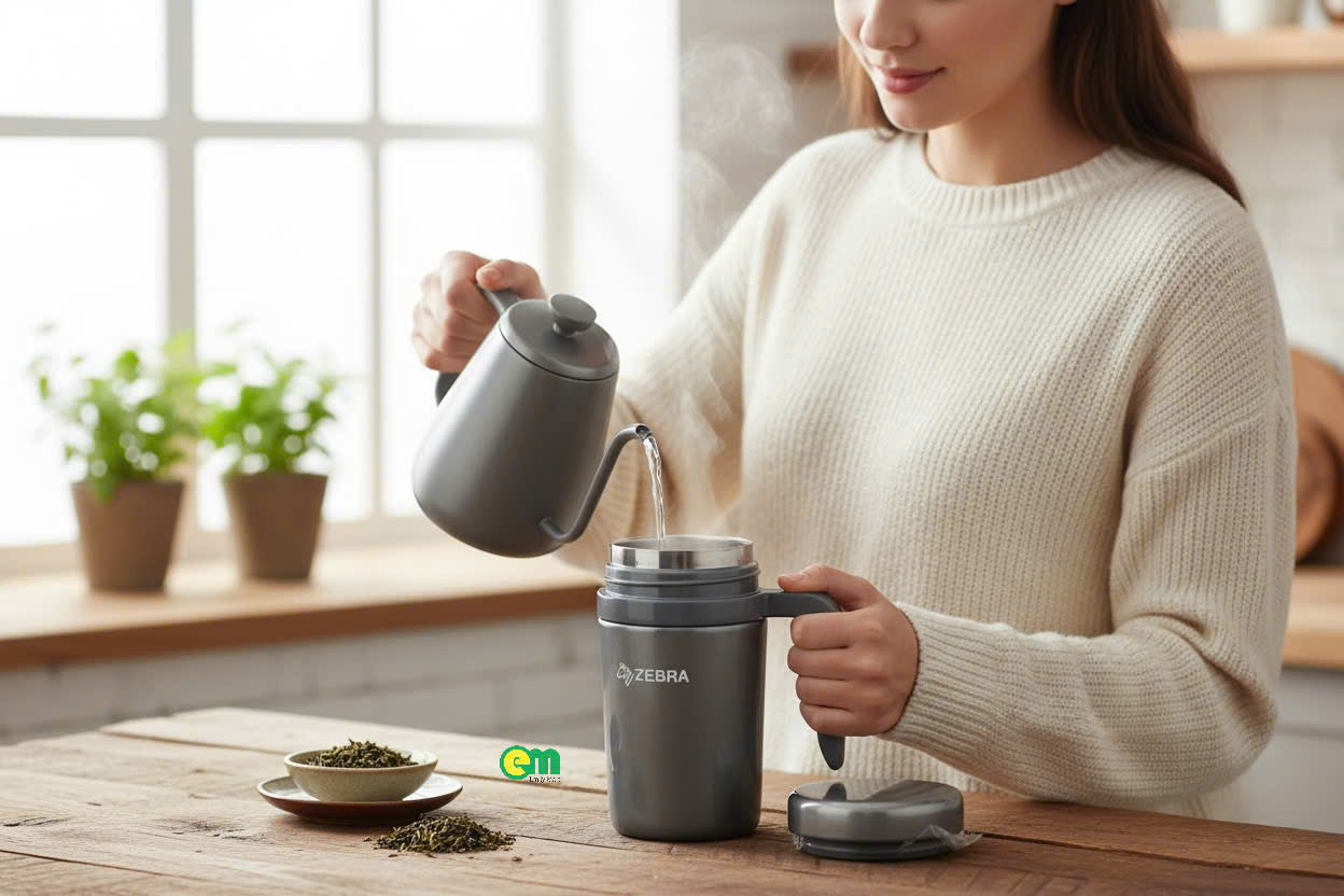 Ca giữ nhiệt có quai Picnic III zebra 450ml