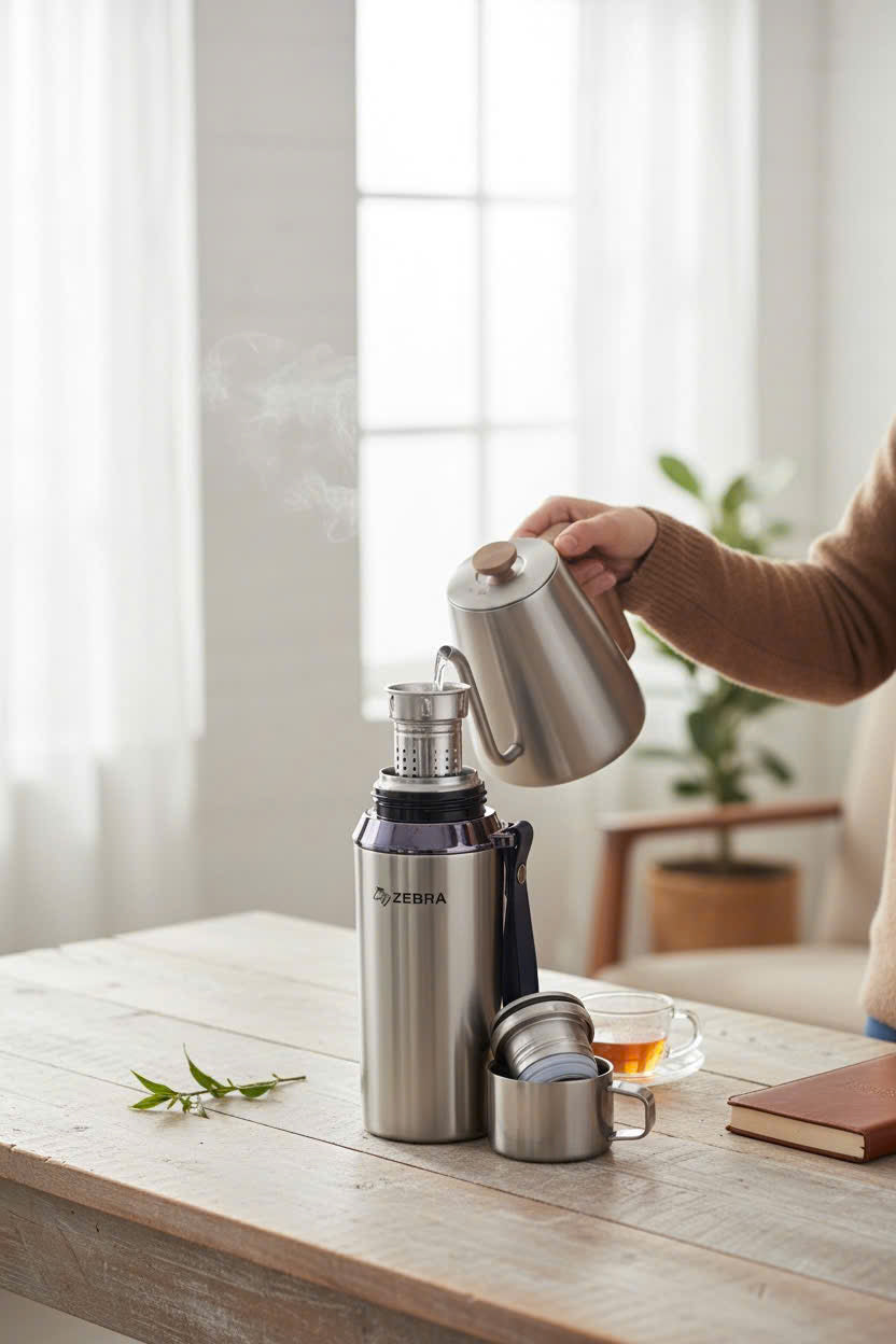 Bình giữ nhiệt Prima III Zebra 700ml có lọc trà