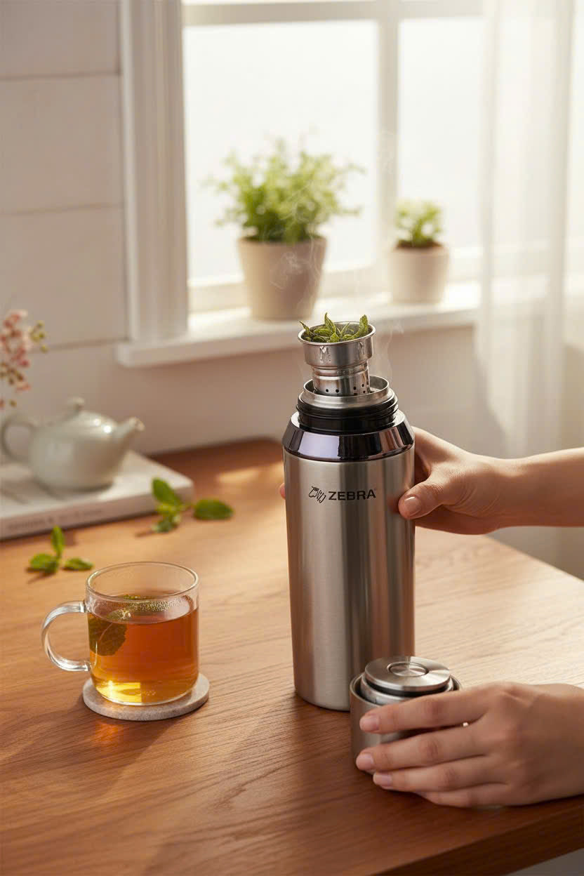 Bình giữ nhiệt Prima III Zebra 700ml có lọc trà