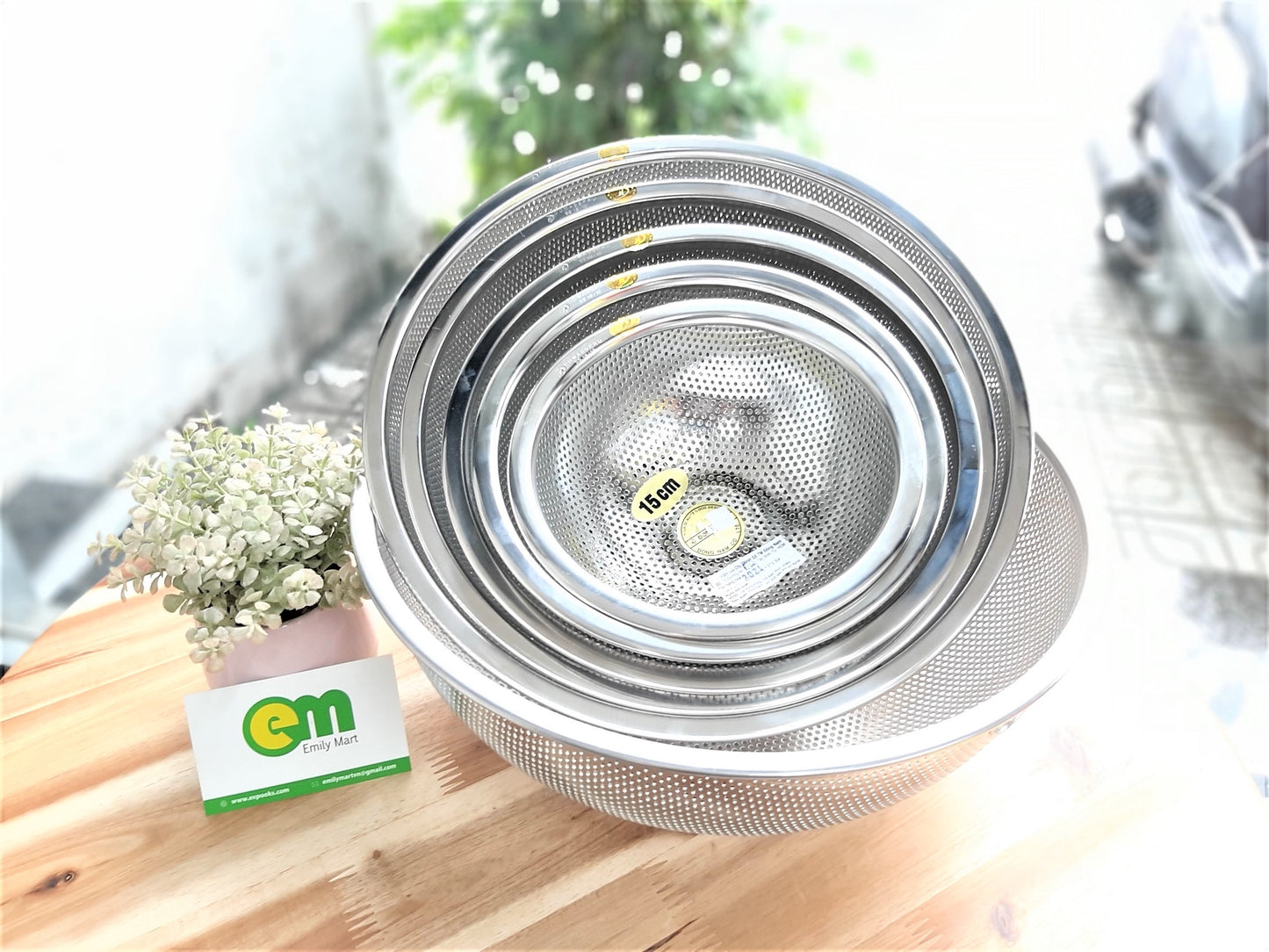 RỔ RÁ INOX 304 NGUYÊN CHẤT - TEM VÀNG DONAPRO - chuẩn xuất Đức