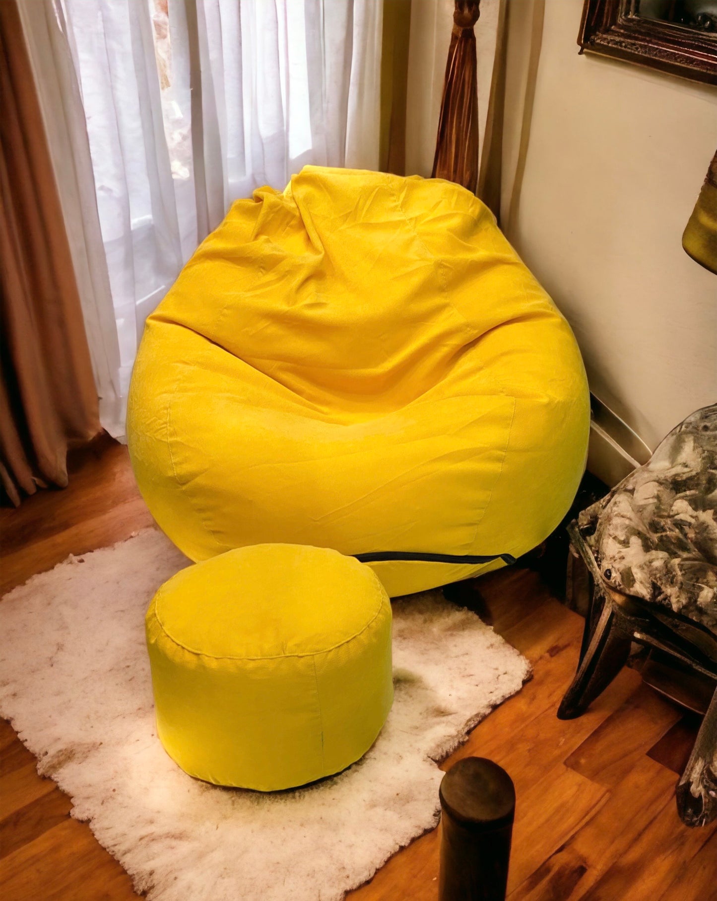 Ghế lười hạt xốp dáng giọt nước size L
