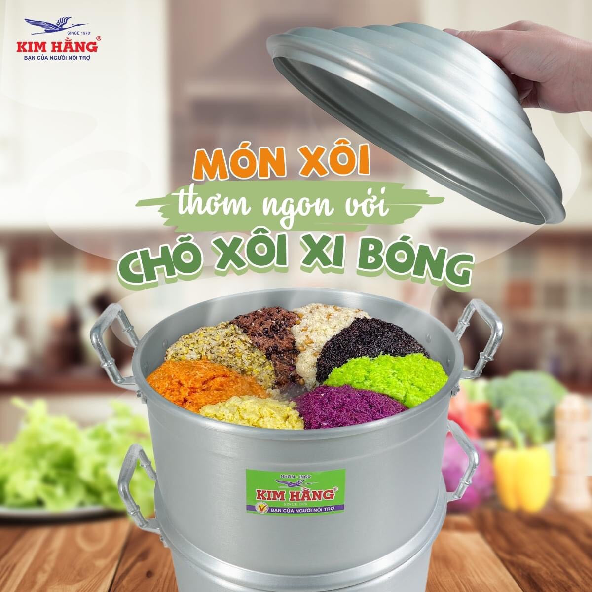 CHỎ ĐỒ XÔI KIM HẰNG - BỘ XỬNG HẤP KIM HẰNG NHIỀU CỠ