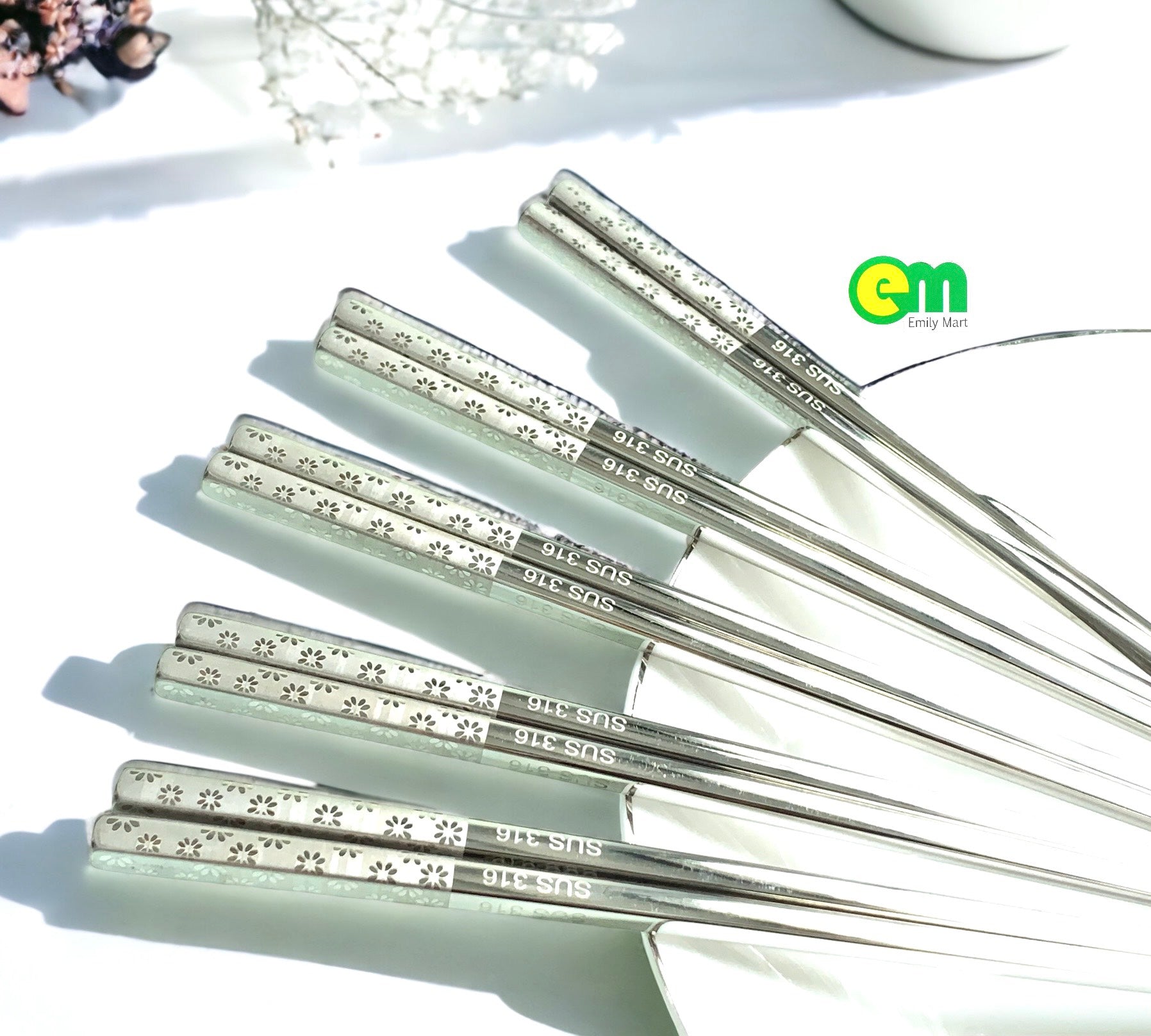 ĐŨA INOX 316 HÀN QUỐC - Tép 5 đôi – Siêu thị Emily Mart - Tân Phú