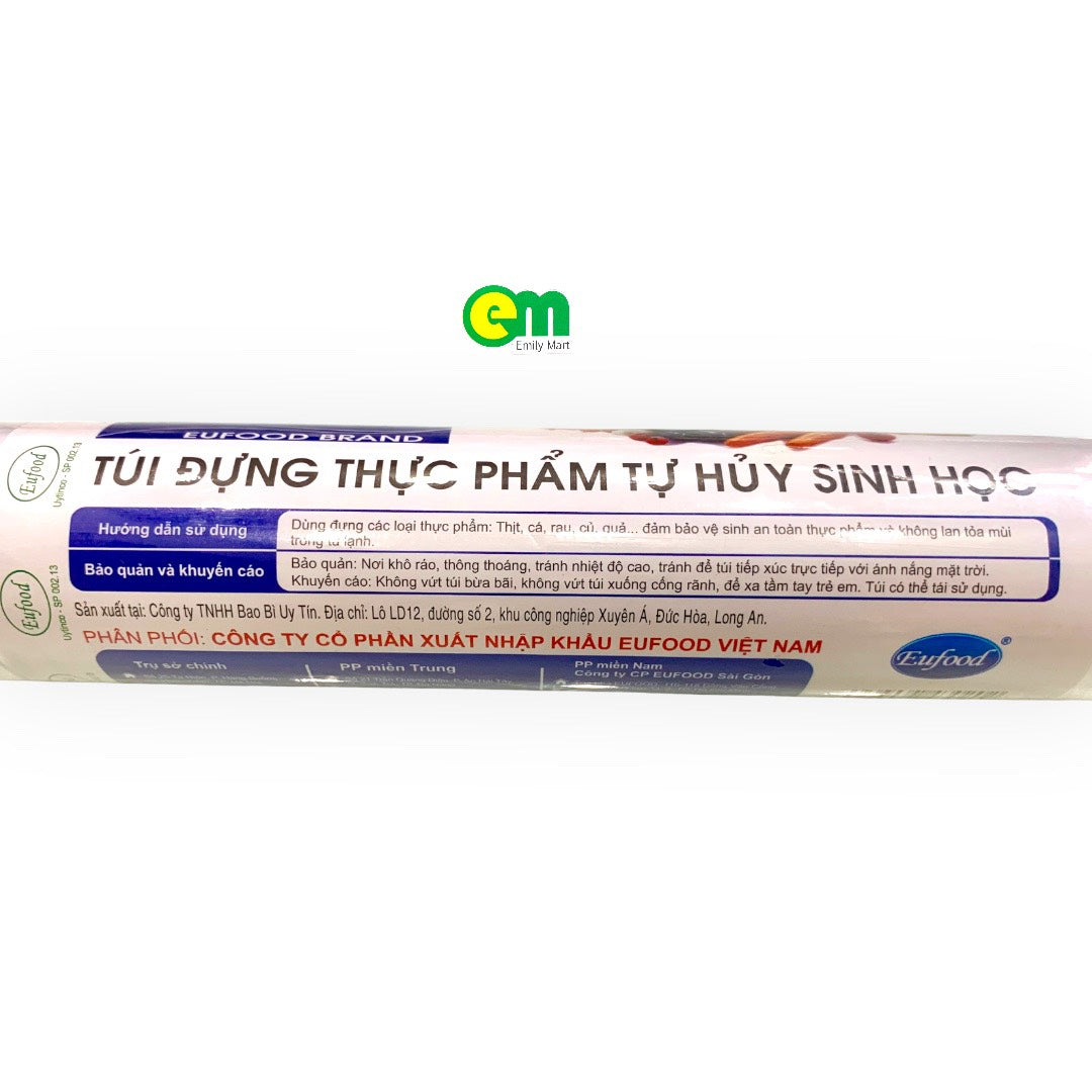 Túi nylon đựng thực phẩm tự hủy sinh học EUFOOD