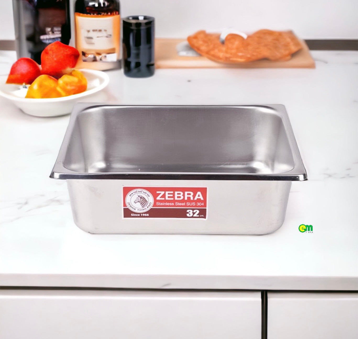 Khay inox chữ nhật Zebra Thái Lan - decor - ltx
