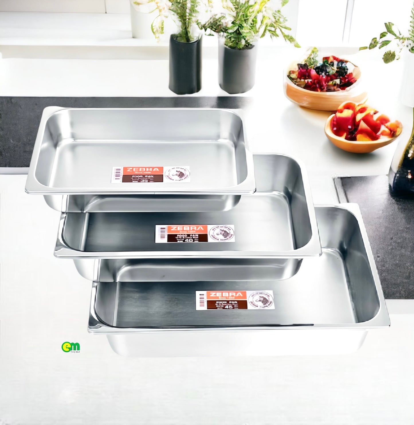 Khay inox chữ nhật Zebra Thái Lan - decor - ltx