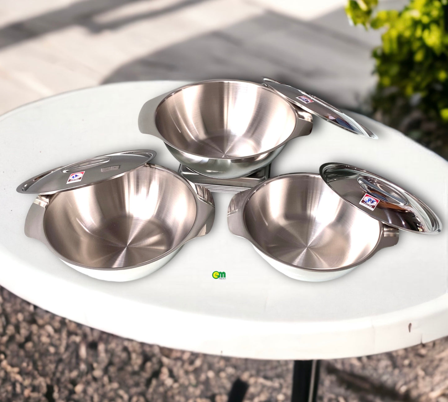 Thố dẹp inox 304 có nắp