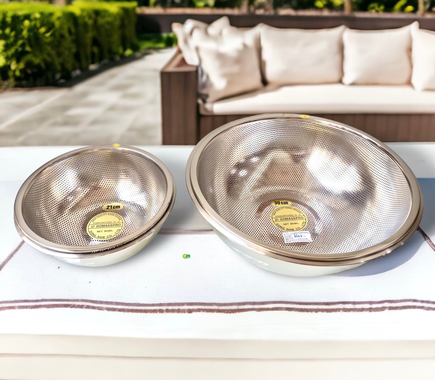 COMBO BỘ 11 MÓN THAU VÀ RỔ INOX 304 XỊN ĐẸP