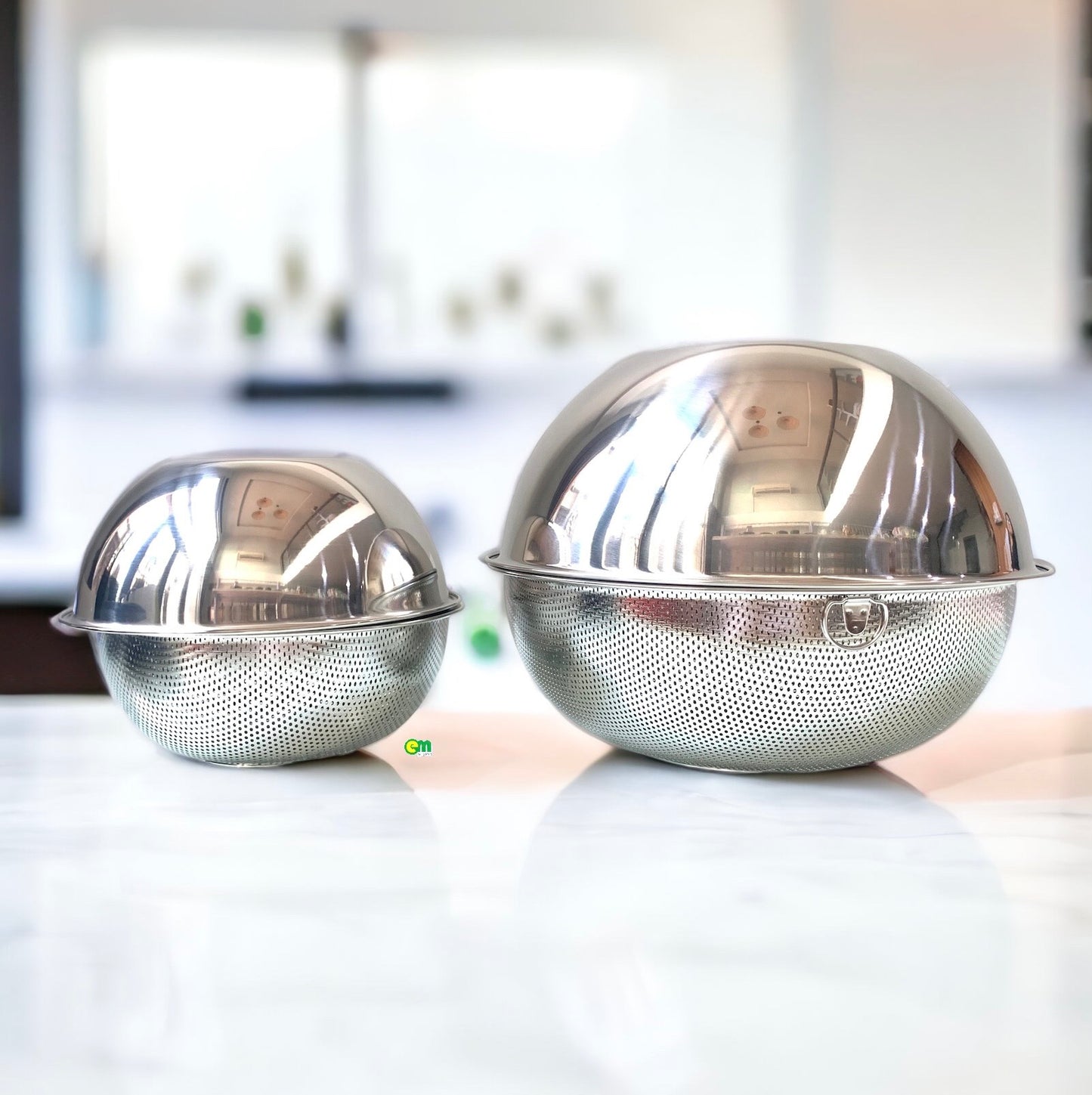 COMBO BỘ 11 MÓN THAU VÀ RỔ INOX 304 XỊN ĐẸP