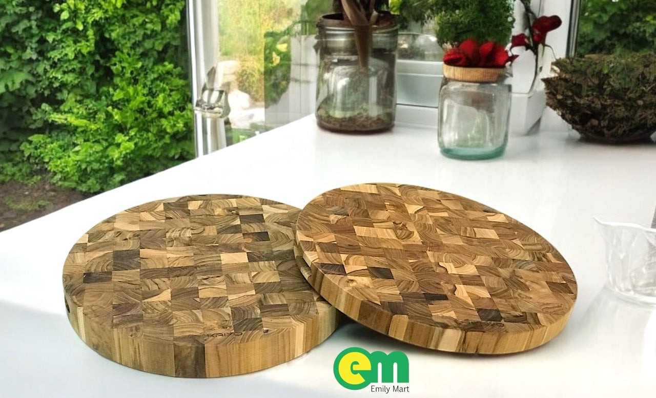 THỚT GỖ TEAK KAIYO 🐋🐋🐋 - DECOR - TRÒN -ltx