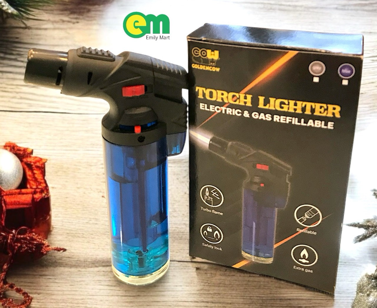 Bật lửa gas điện tử Touch Lighter tái nạp dễ dàng sử dụng