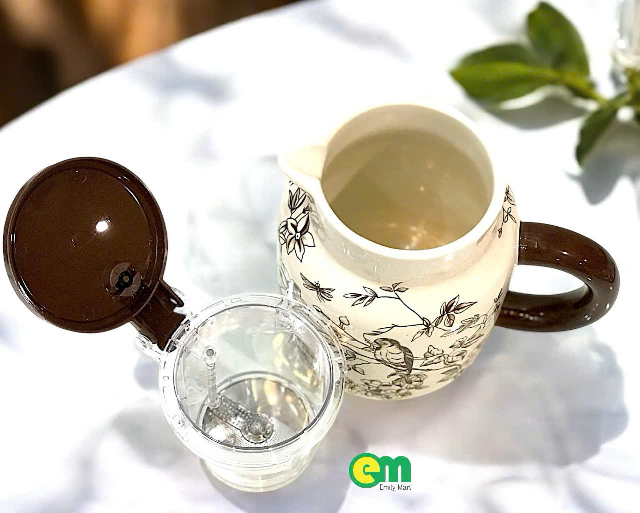 Bộ ấm trà hoa sang trọng - decor